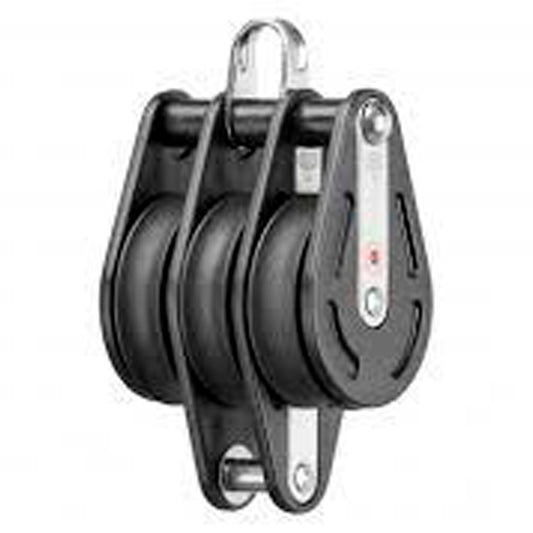 Blok fiber 3-sk. m/bøjle, hundsvot & kuglelejer