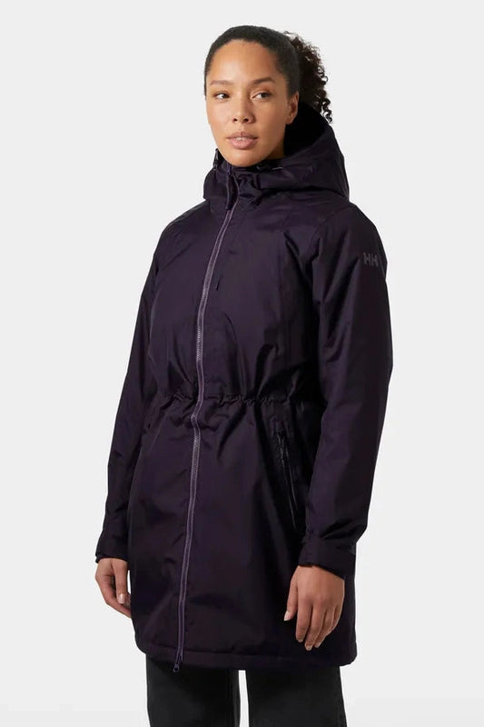 Helly Hansen W Aden Insulated Regnjakke Black Grape
