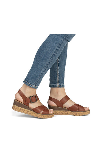 Rieker W Sandaler Brown - 63795-22