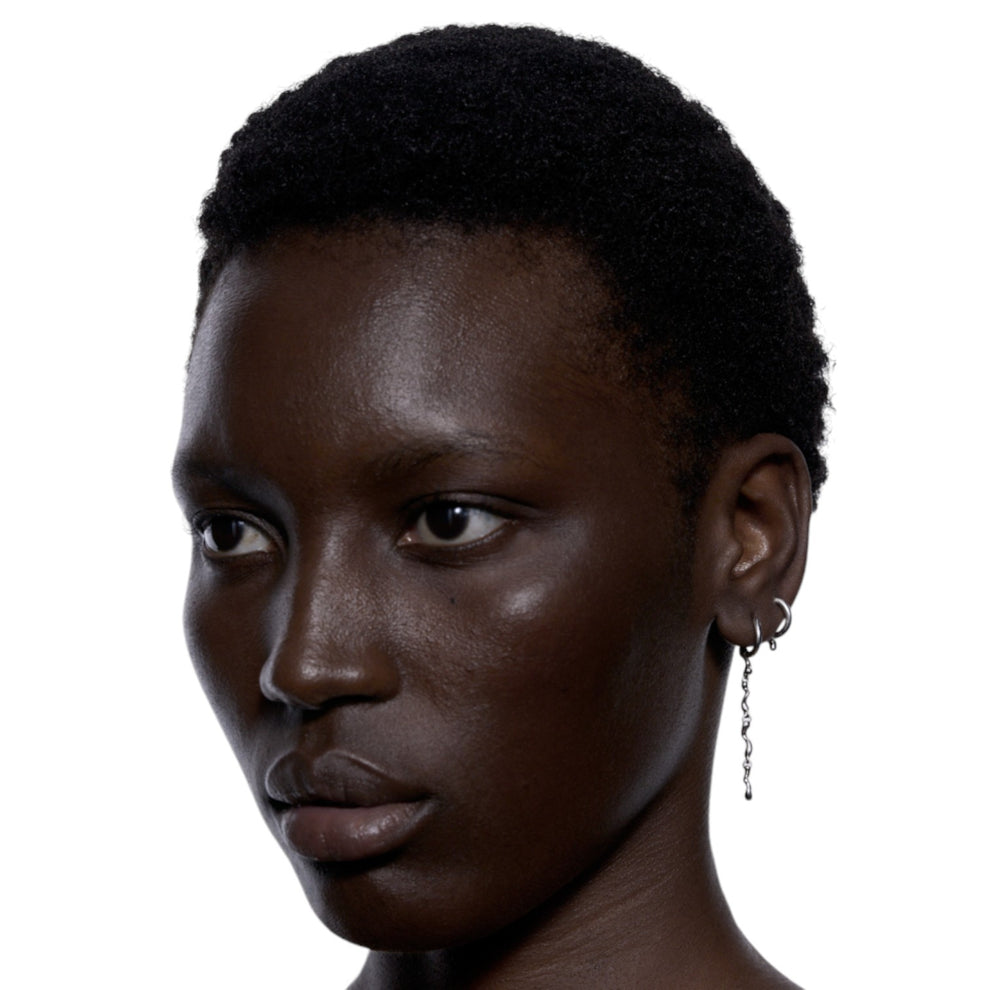 Maria Black Ramen Dai Huggie Silver