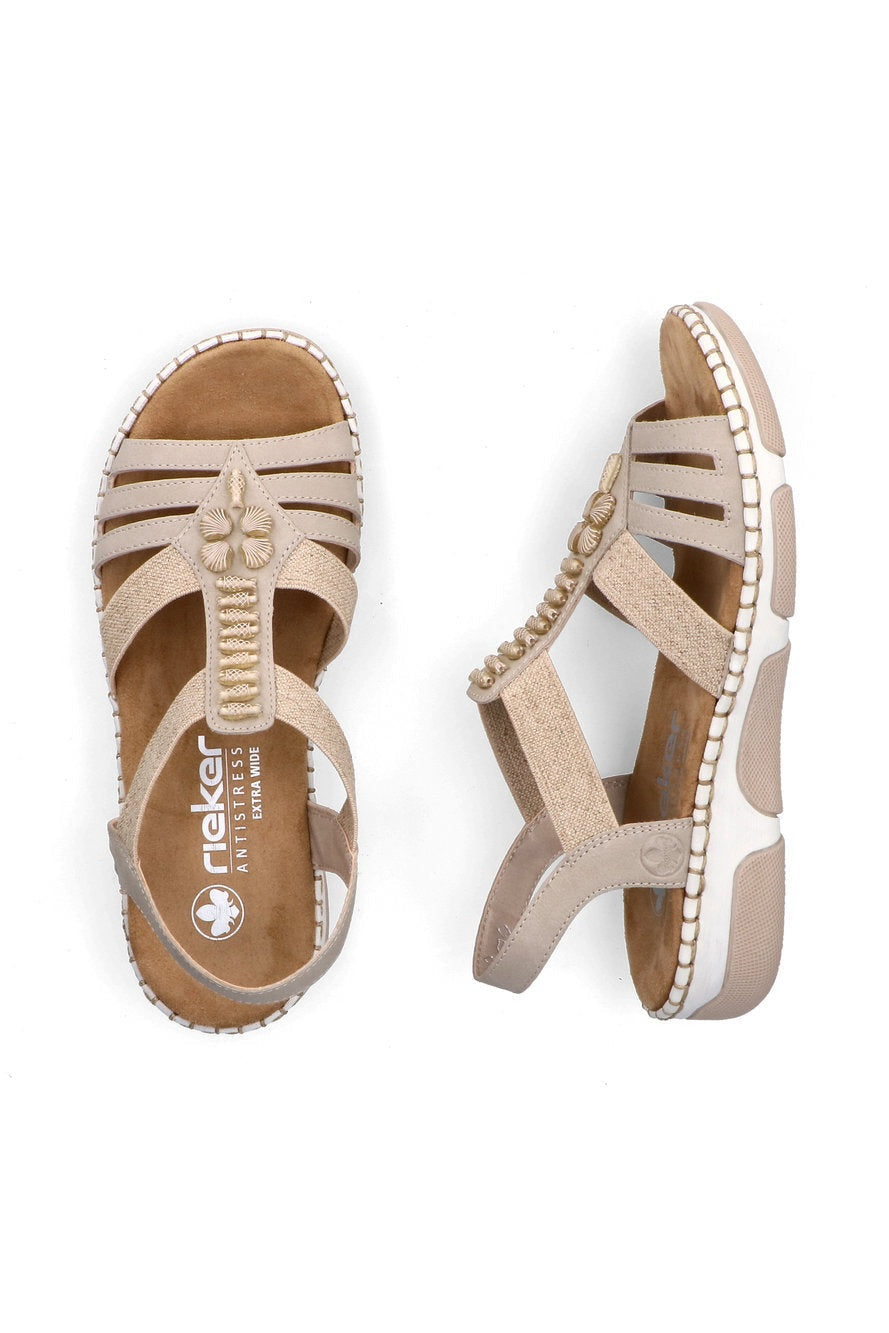 Rieker W Sandaler Beige - 66201-62