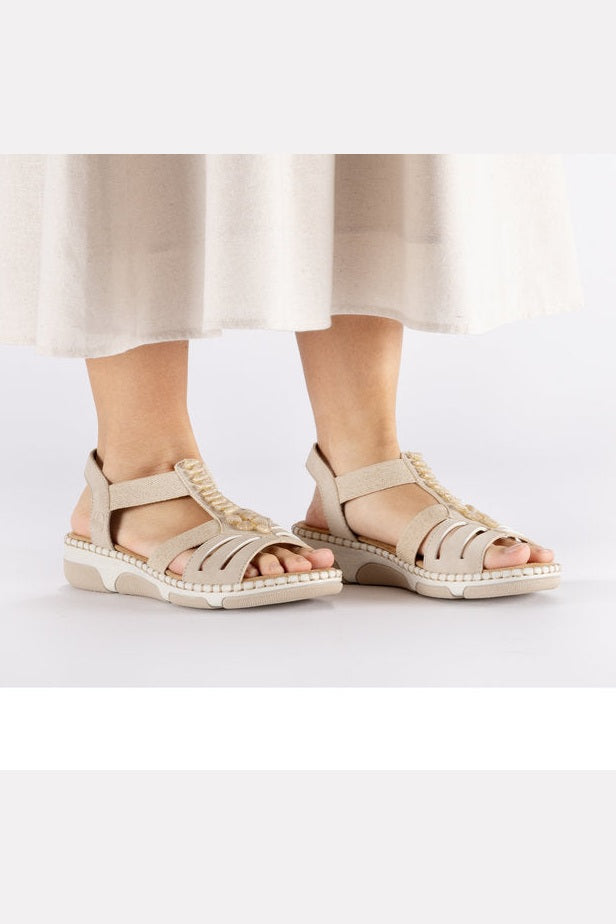 Rieker W Sandaler Beige - 66201-62
