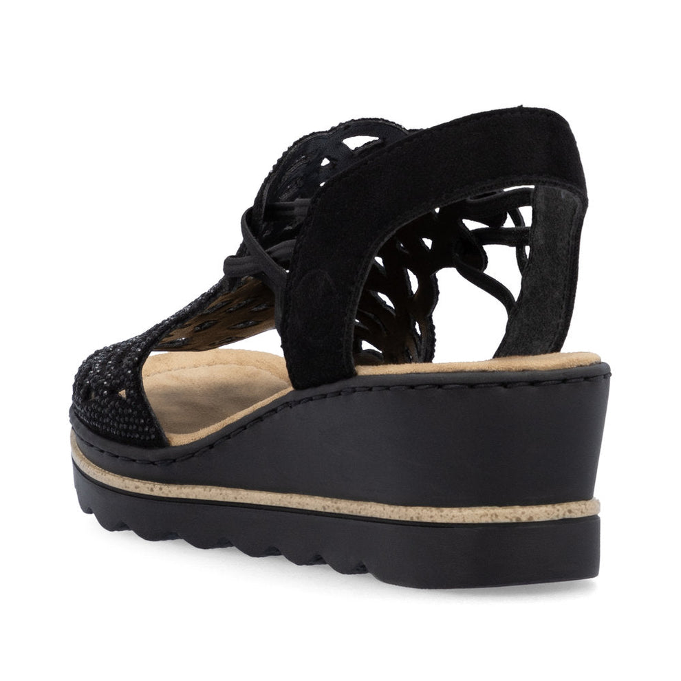 Rieker W Sandaler Black - 67465-00