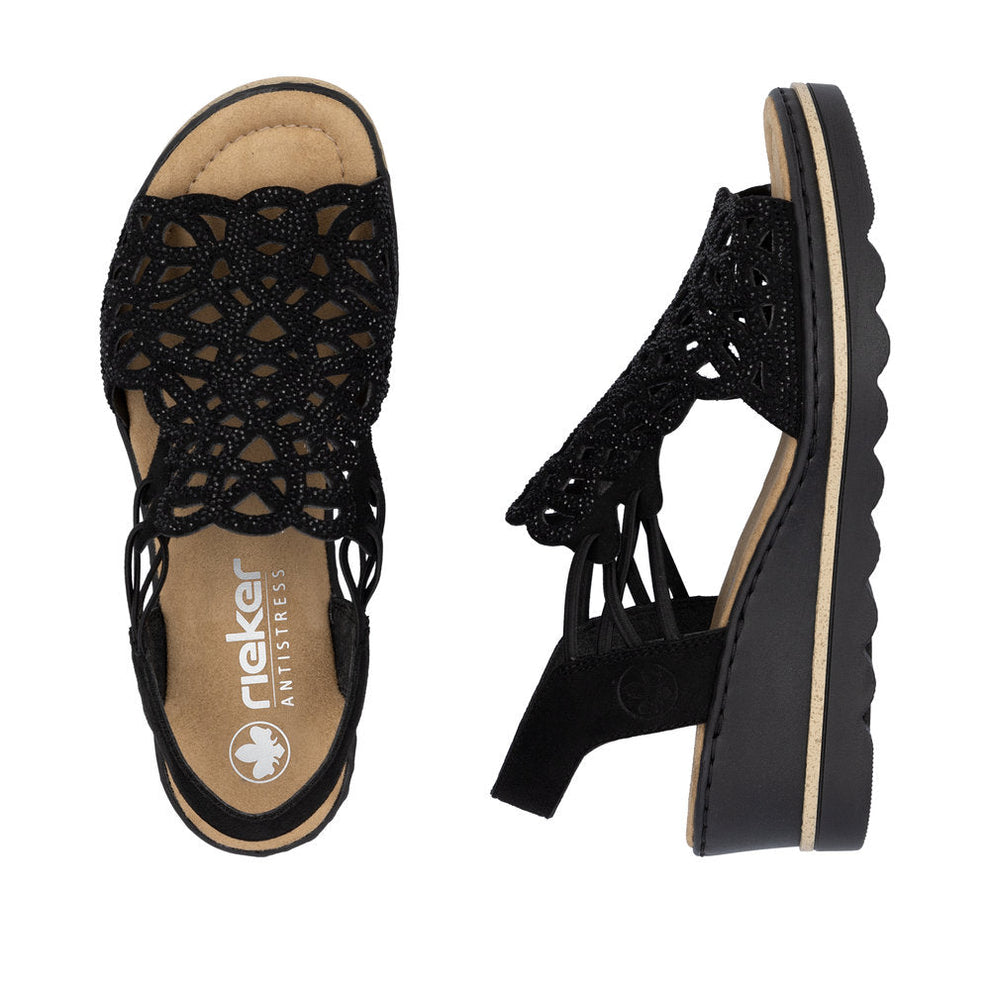 Rieker W Sandaler Black - 67465-00