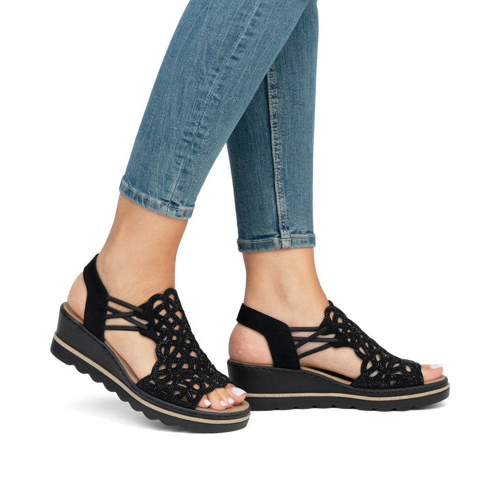 Rieker W Sandaler Black - 67465-00