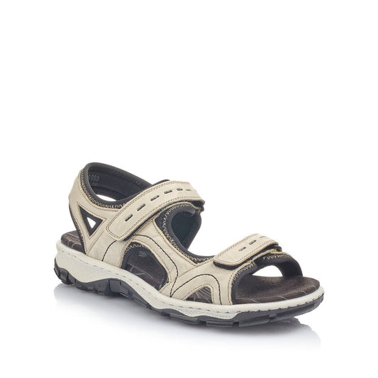 Rieker W Sandal med Velcroluk Beige 68866