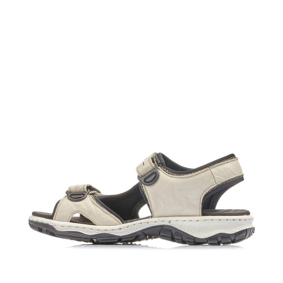 Rieker W Sandal med Velcroluk Beige