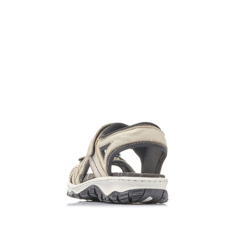 Rieker W Sandal med Velcroluk Beige