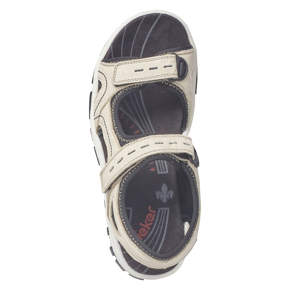 Rieker W Sandal med Velcroluk Beige