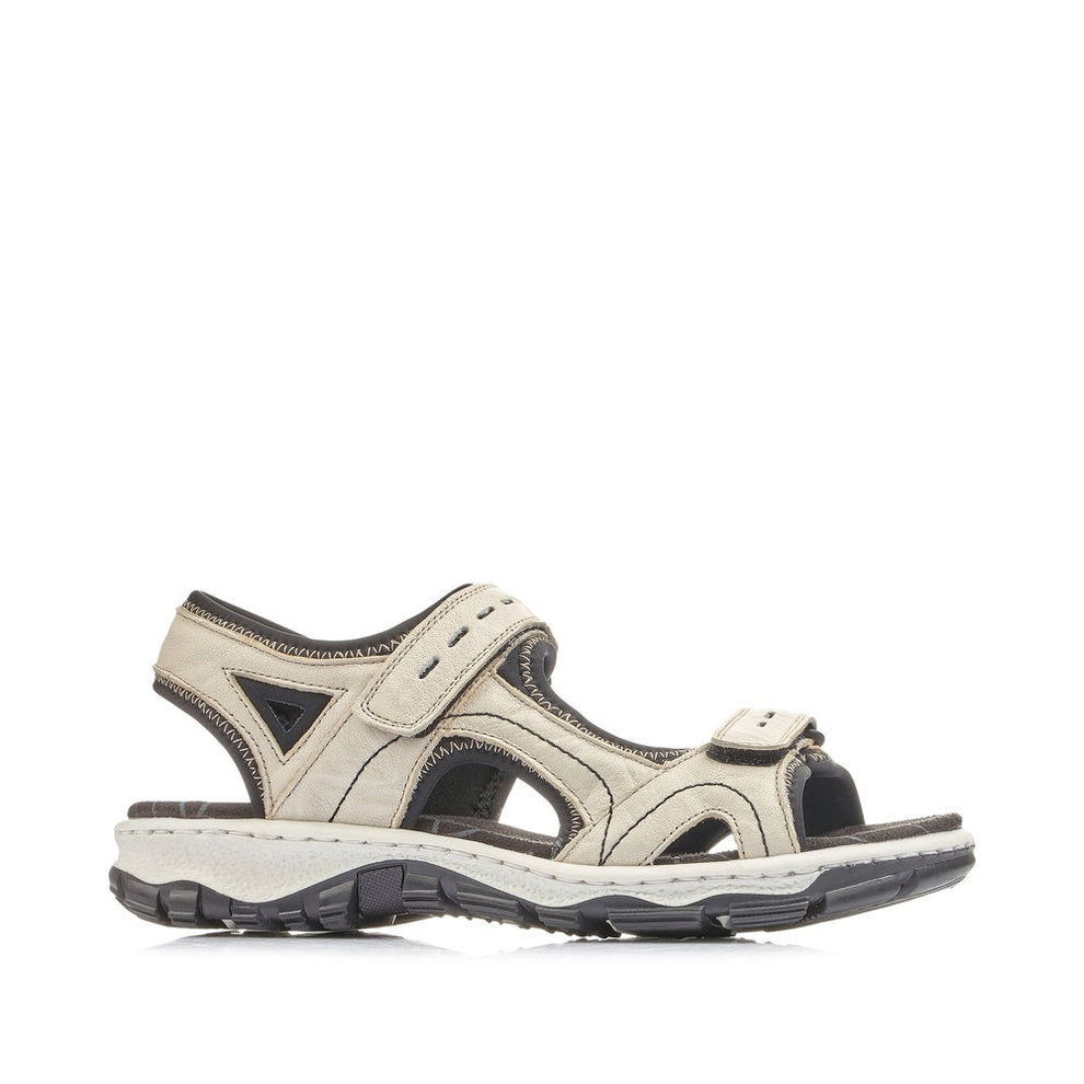Rieker W Sandal med Velcroluk Beige