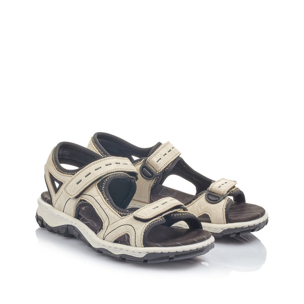 Rieker W Sandal med Velcroluk Beige
