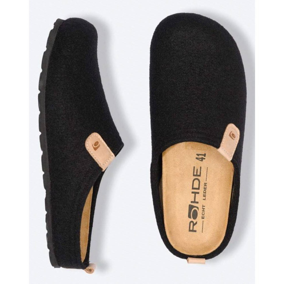 Rohde M Slip-On Hjemmesko, Sort