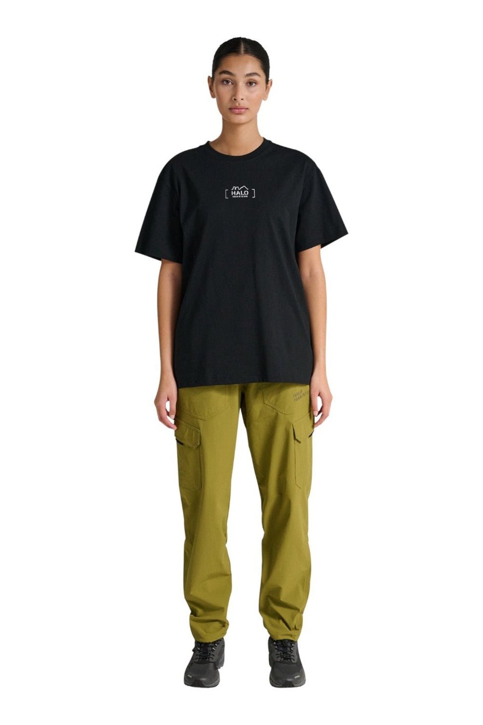 Halo U Graphic Boxy T-Shirt Light Black