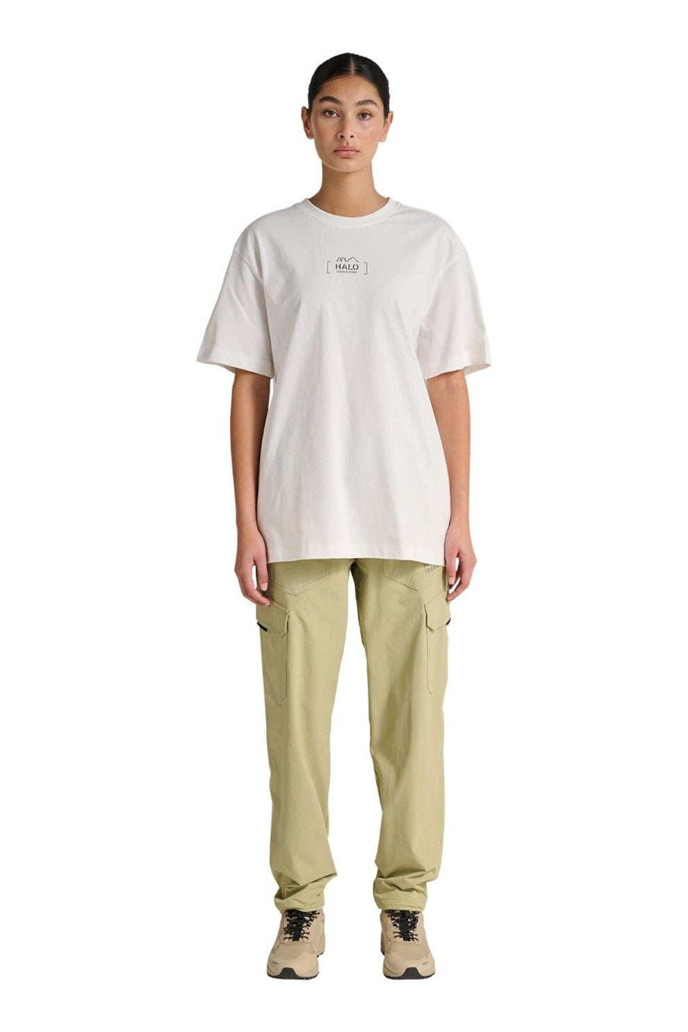 Halo U Graphic Boxy T-Shirt Marshmellow Black