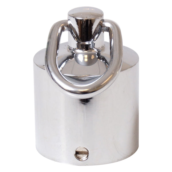 Gelænder endebeslag med ring, krom