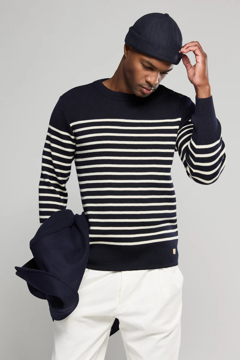 Armor-Lux M Pull Marin Molene Heritage Sweater Naviere Nature