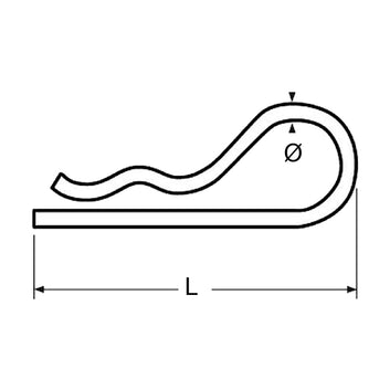 Splitter rustfri (Fjedersplit/Rørsplit)