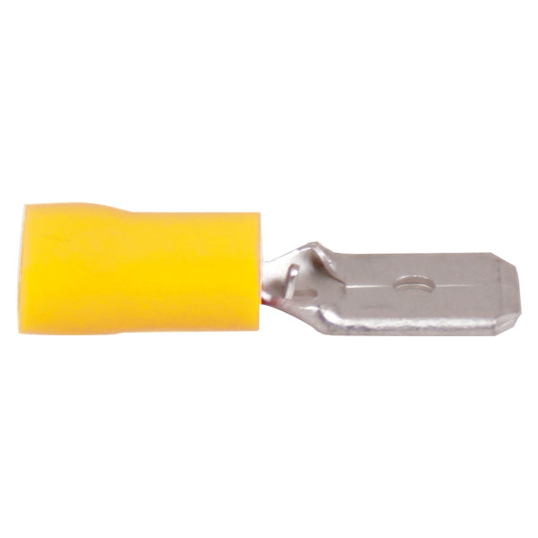 Fladstik han gul 6.4 x 0.8 mm, 10 stk