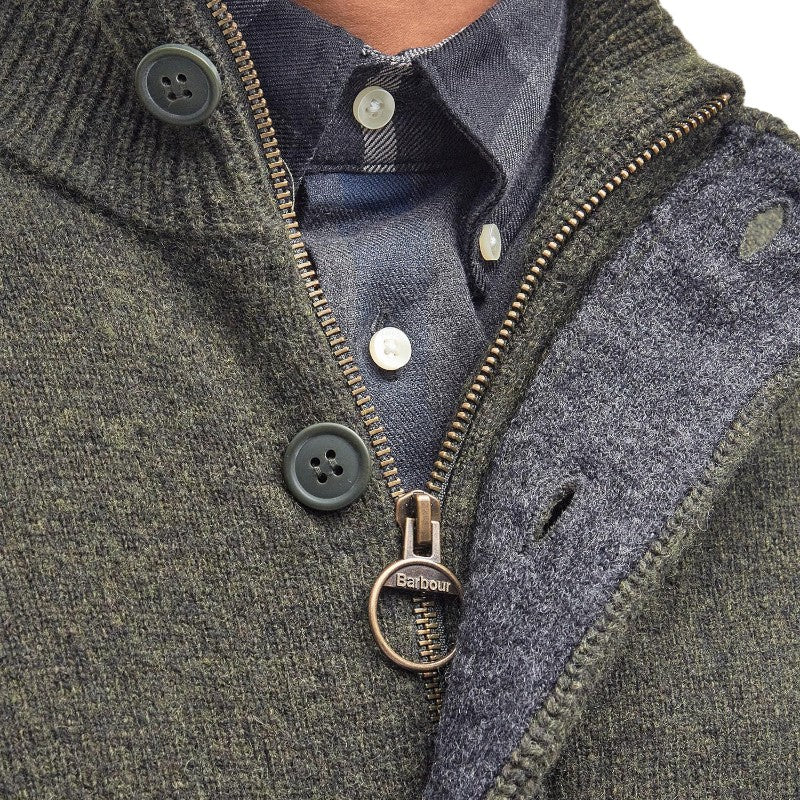 Barbour Essential Patch Zip Seaweed