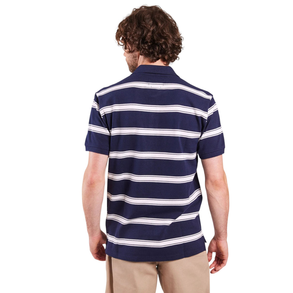 Sebago Milo Striped Pique Navy/White