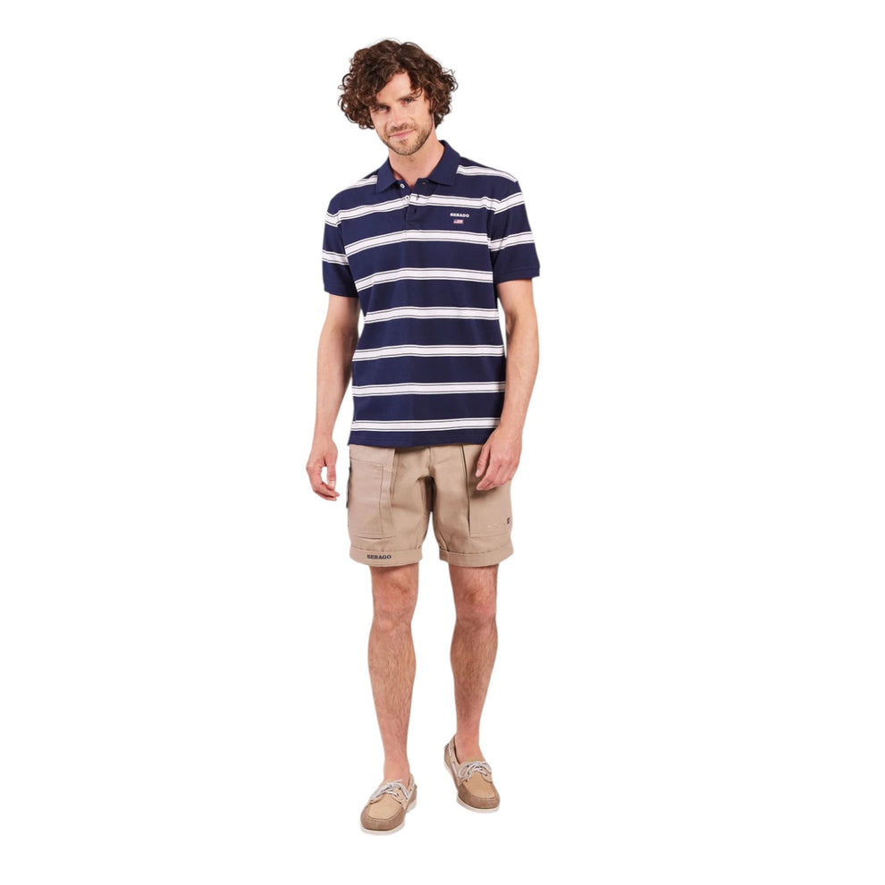 Sebago Milo Striped Pique Navy/White