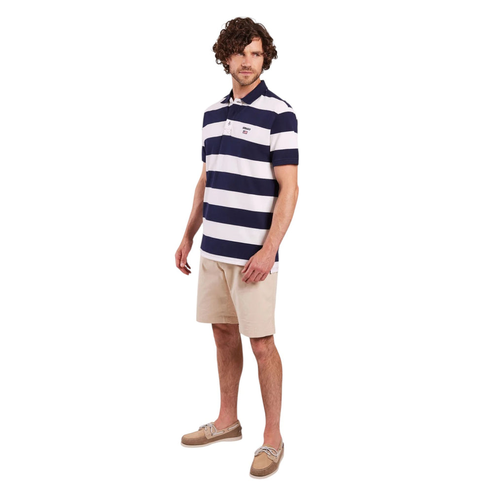 Sebago Milo Striped Pique Navy/White