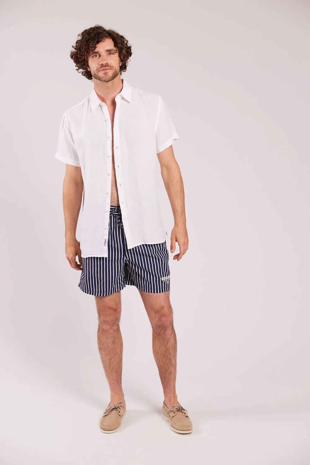 Sebago Swim Shorts Navy/White