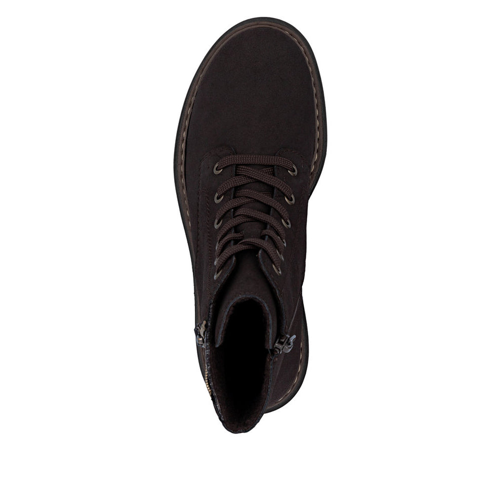 Rieker W Synthetic Lace Boot Brown - 72617-25