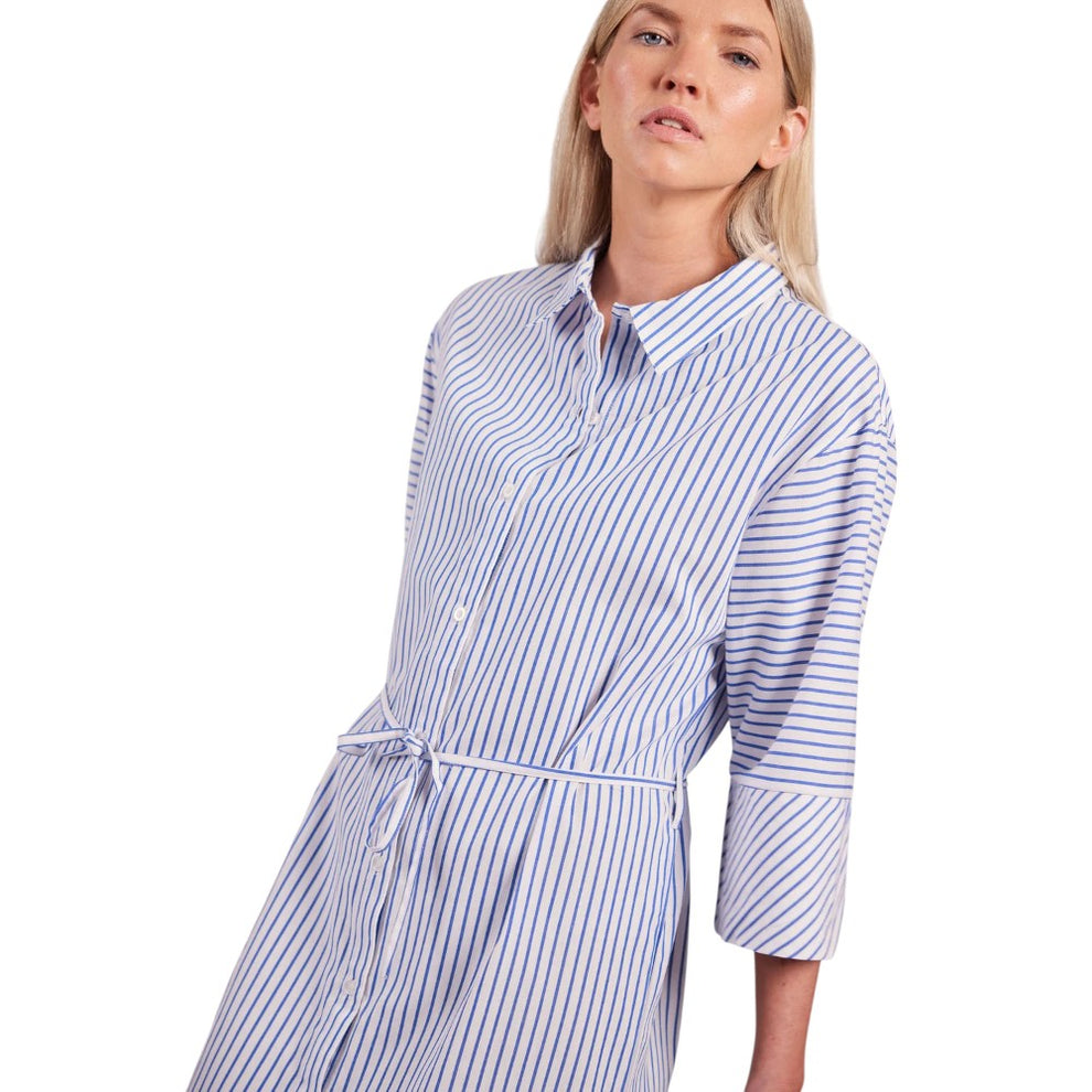 Sebago W Felicia Cotton Poplin Dress Navy/White