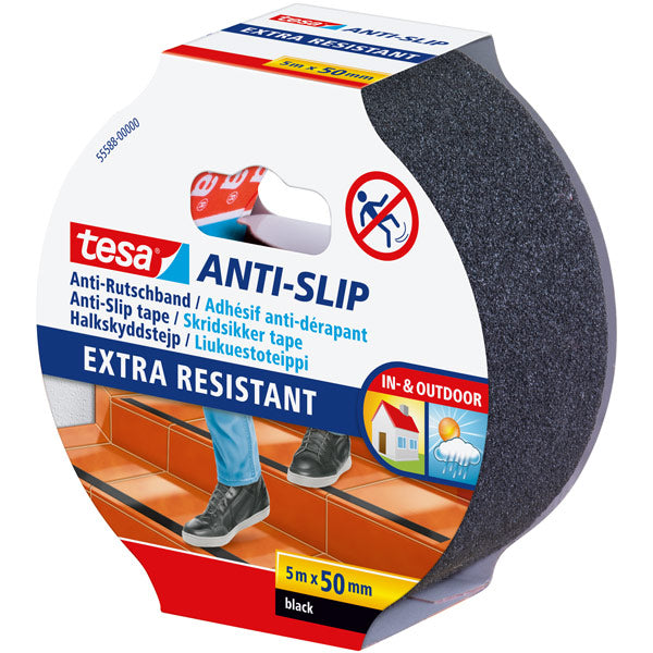 Tesa skridsikker tape sort, 50mm