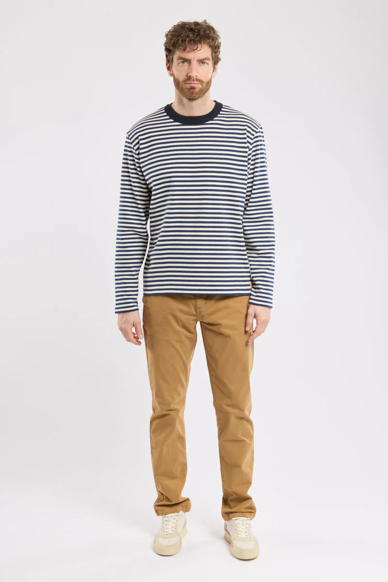 Armor-Lux U T-Shirt ML Heritage Marine Deep Milk