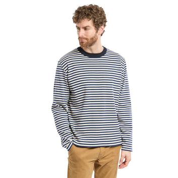 Armor-Lux U T-Shirt ML Heritage Marine Deep Milk