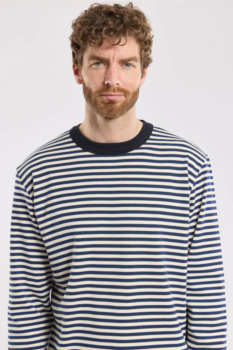 Armor-Lux U T-Shirt ML Heritage Marine Deep Milk