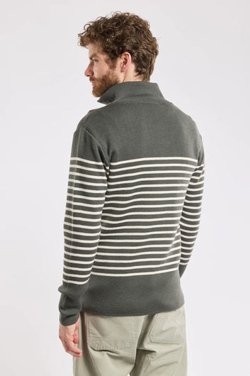 Armor-Lux U Héritage Striktrøje med Lynlås Chimera Nature