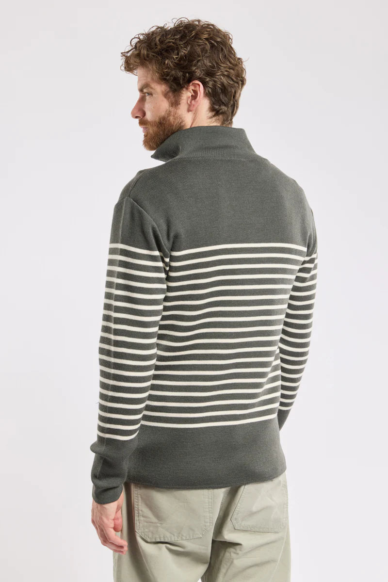 Armor-Lux U Héritage Striktrøje med Lynlås Chimera Nature