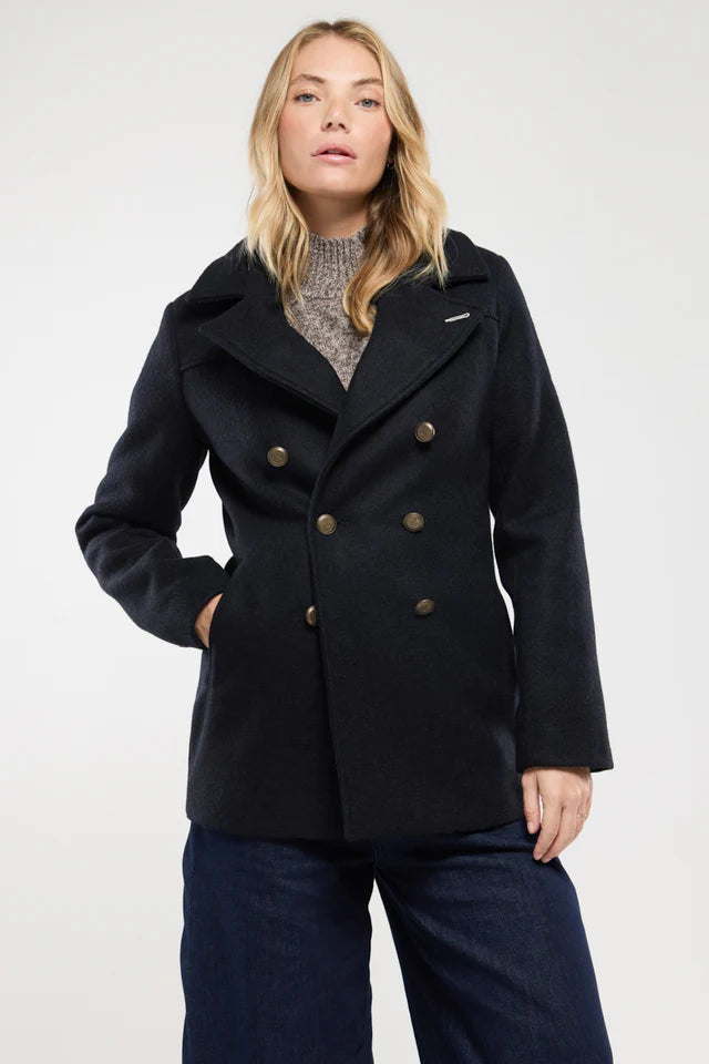 Armor-Lux W Caban Uldfrakke Rich Navy