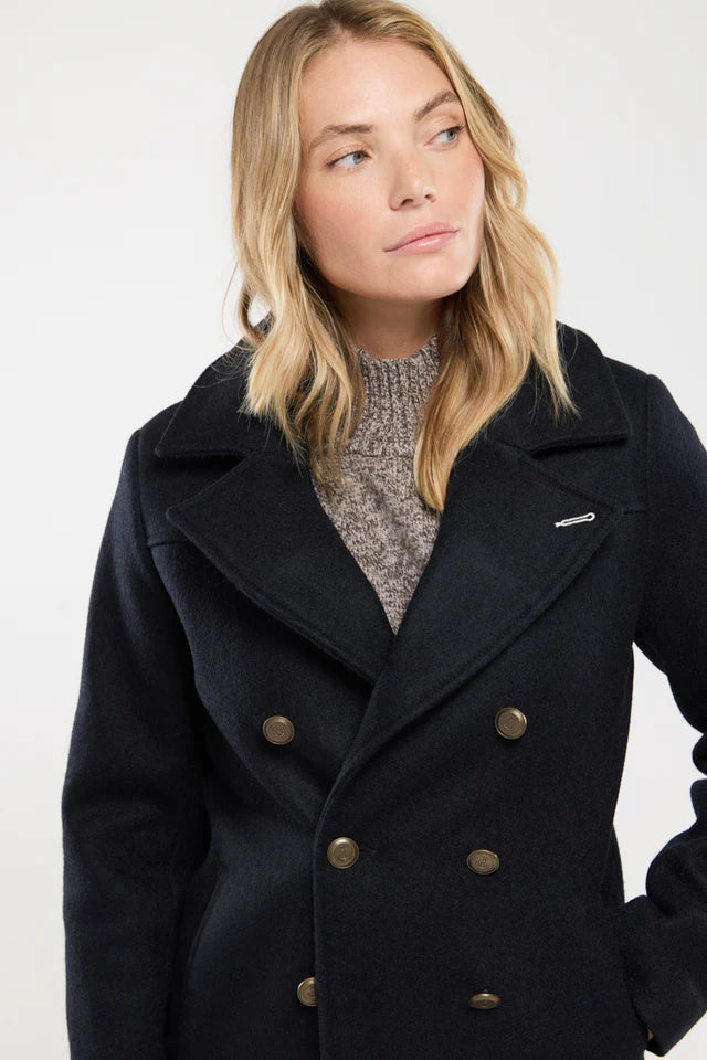 Armor-Lux W Caban Uldfrakke Rich Navy