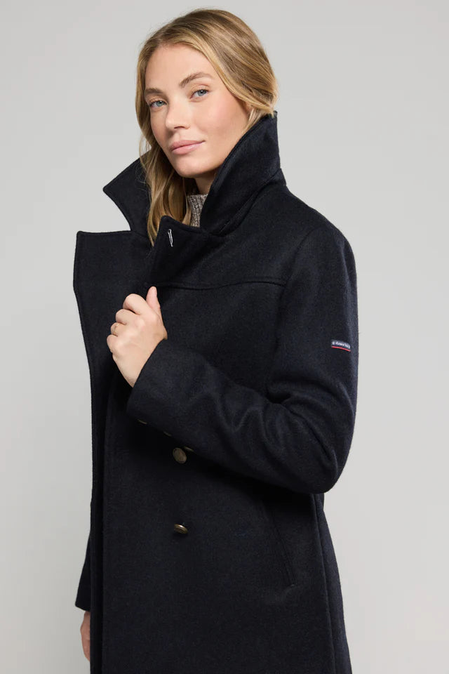 Armor-Lux W Caban Uldfrakke Rich Navy