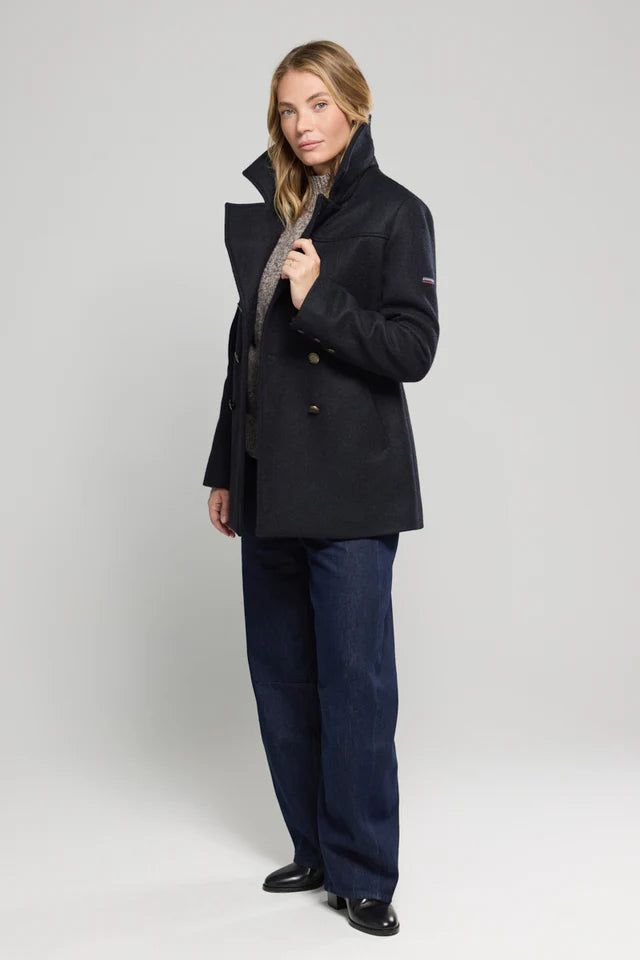 Armor-Lux W Caban Uldfrakke Rich Navy