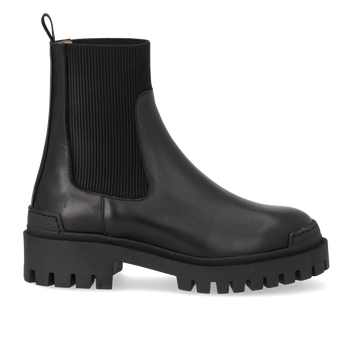 Angulus W Chelsea Boot With Elastic Leather Black
