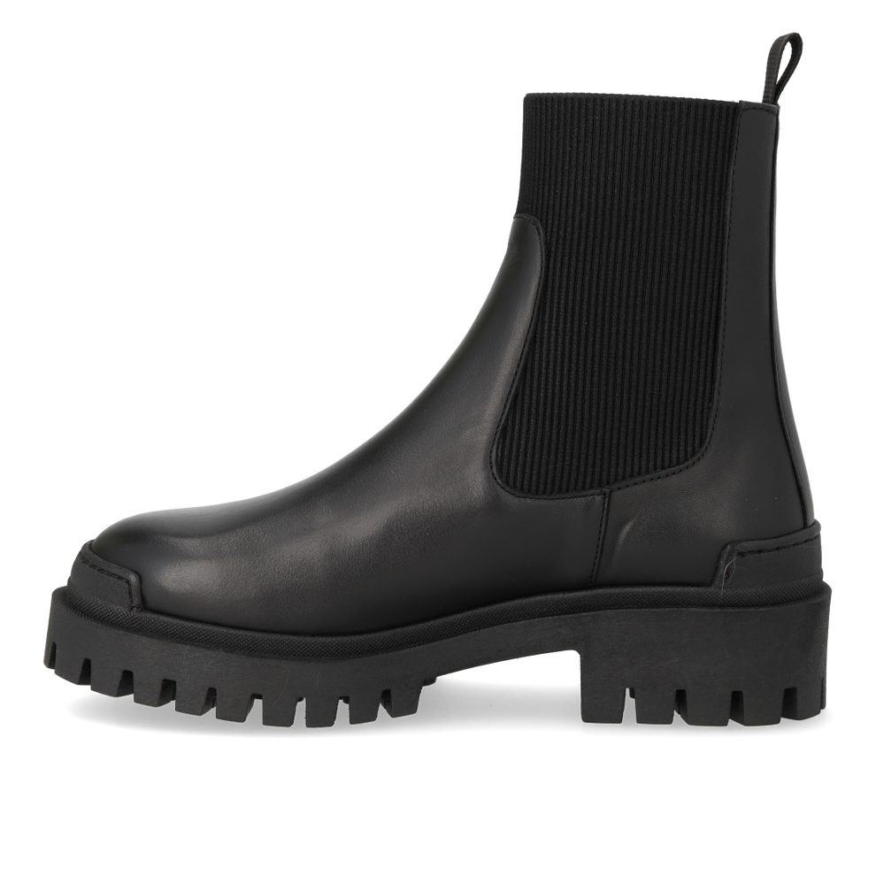 Angulus W Chelsea Boot With Elastic Leather Black