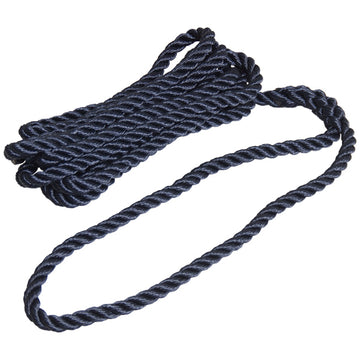 Robline fortøjningstov 3 slået navy, 12mm x 6m