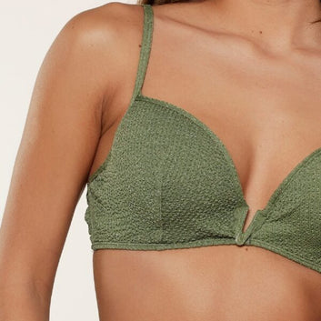 LingaDore W Padded Triangle Bikini Top Garden Green