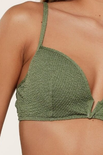 LingaDore W Padded Triangle Bikini Top Garden Green