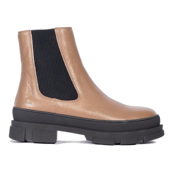 Angulus W Chelsea Støvle m Uldfoer Taupe