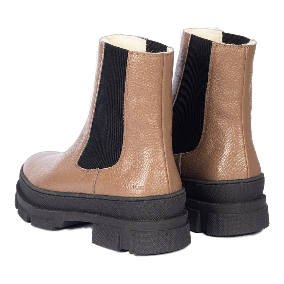 Angulus W Chelsea Støvle m Uldfoer Taupe