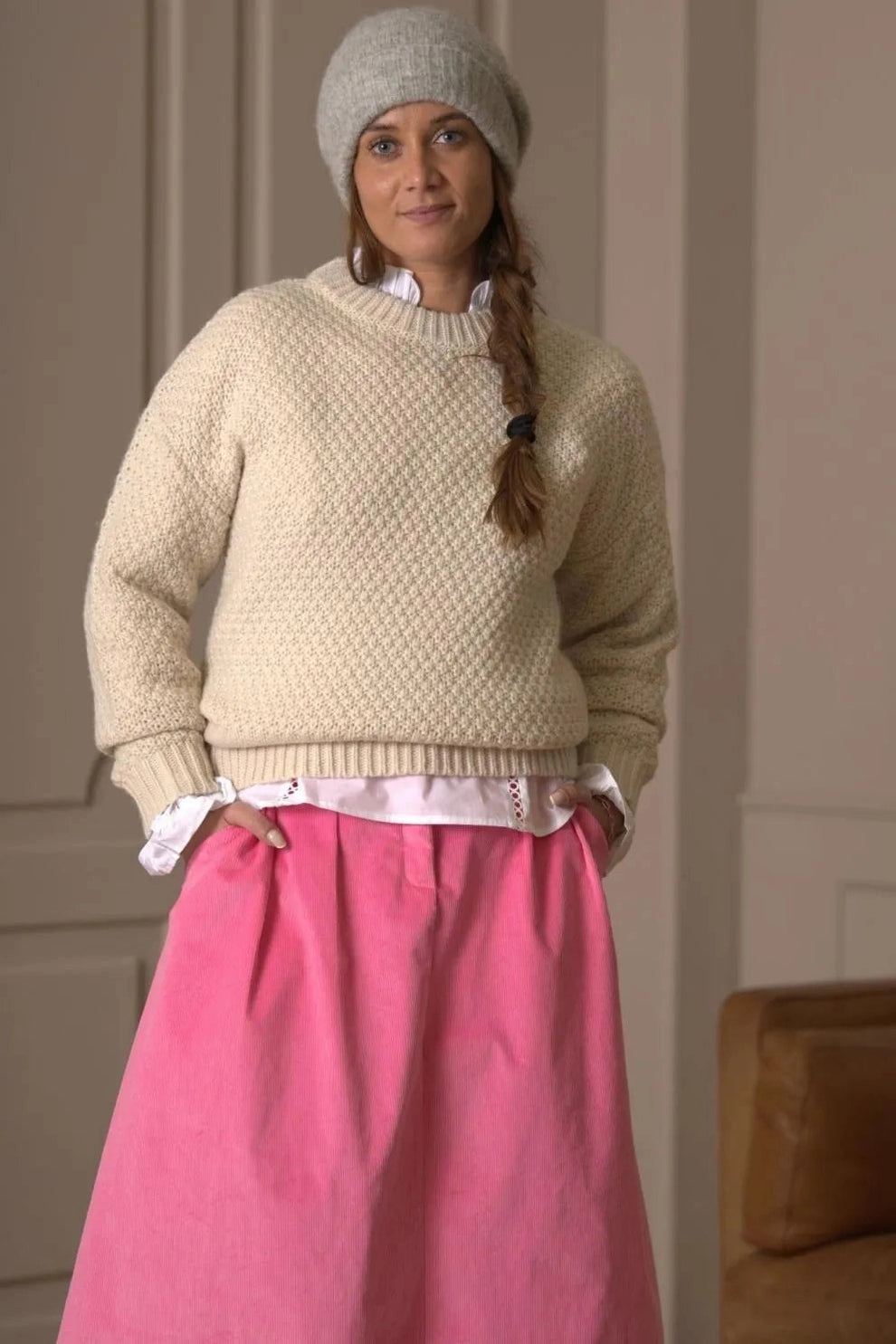 Kopenhaken Elina O Neck Buttercreme