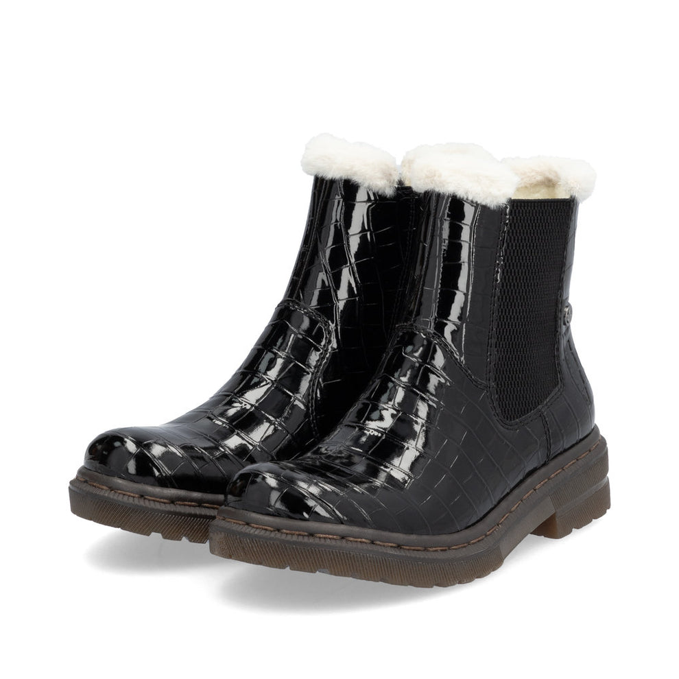 Rieker W Støvle m For Glossy Black