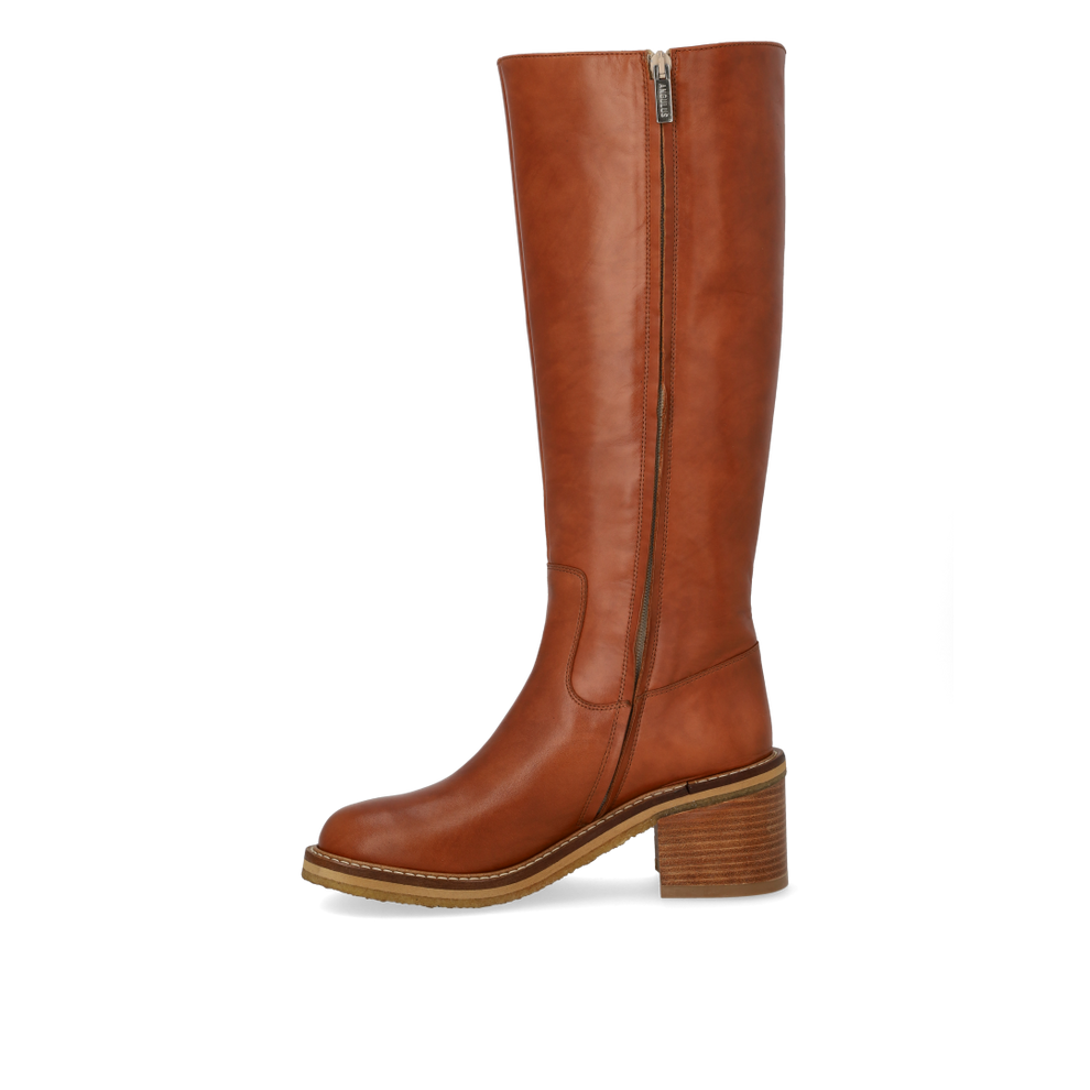 Angulus 70S Inspired Long Shaft Leather Boot Cognac - Leather