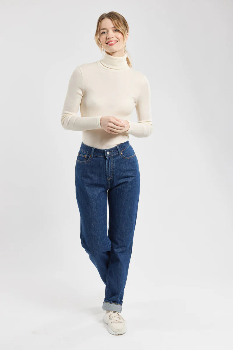 Armor-Lux W T-Shirt Col Roule Naturel